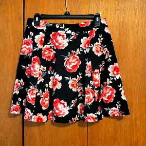 Floral Skater Skirt, Size Medium